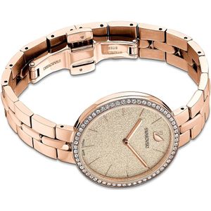 Swarovski, Cosmopolitan Horloge - Zwitserse Elegantie in Roze met Roségoudkleurige Metalen Armband Roze, Dames, Maat:ONE Size