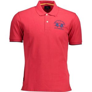 La Martina, Polo Shirt met Contrast en Borduursel Roze, Heren, Maat:S