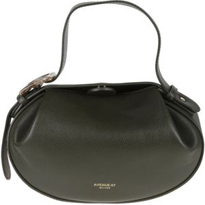 Avenue 67, Tassen, Dames, Groen, ONE Size, Leer, Elegante Monica Leren Hobo Tas