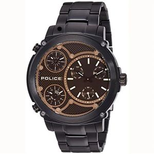 Police, Accessoires, Heren, Zwart, ONE Size, Stijlvolle Analoge Multi-Functionele Horloge