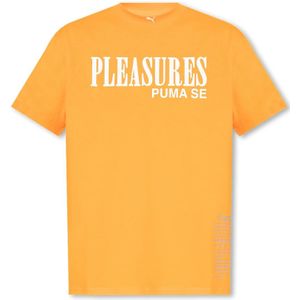 Puma, Tops, Heren, Oranje, S, Katoen, Pleasures x Puma
