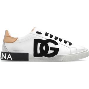 Dolce & Gabbana, Schoenen, Heren, Wit, 44 EU, Leer, Portofino sneakers