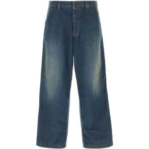 Maison Margiela, Jeans, Heren, Blauw, W31, Denim, Wijde denim jeans