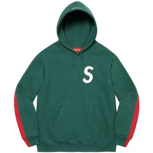 Supreme, Sweatshirts & Hoodies, Heren, Groen, L, Katoen, Beperkte oplage Groene Split Hoodie