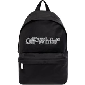 Off White, Interieur, unisex, Zwart, ONE Size, Nylon, Rugzak met logo