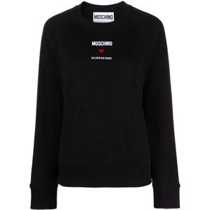 Moschino, Sweatshirts & Hoodies, Dames, Zwart, XS, 1555 Sweatshirt