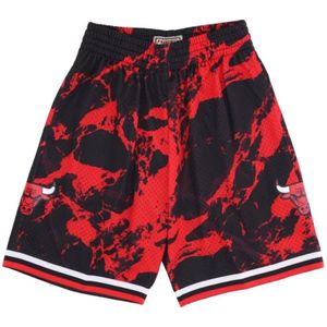 Mitchell & Ness, Basketbal shorts NBA Team Marble Swingman Hardwood Classics Chibul Rood, Heren, Maat:L