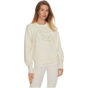 Guess, Sweatshirts & Hoodies, Dames, Beige, XS, Ronde hals trui