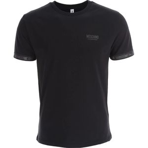 Moschino, Tops, Heren, Zwart, L, Iconisch Logo T-shirt voor Mannen