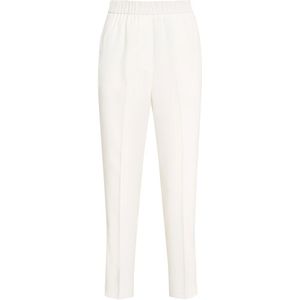 Peserico, Broeken, Dames, Wit, XL, Polyester, Cropped broek met achterzakken