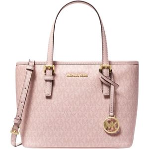 Michael Kors, Coated Canvas Jet Set Travel Handtas Roze, Dames, Maat:ONE Size