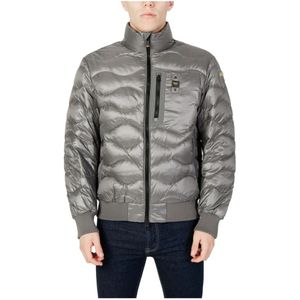 Blauer, Grijze Zip-Up Jack met Zakken Grijs, Heren, Maat:L