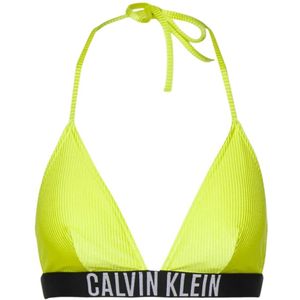 Calvin Klein, Badkleding, Dames, Geel, XS, Intense Power Bikini Top