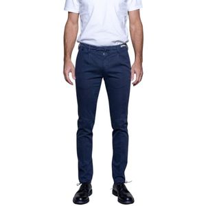 L.b.m. 1911, Broeken, Heren, Blauw, S, Katoen, Slim-fit broek