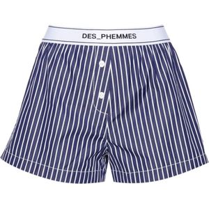 DES Phemmes, Korte broeken, Dames, Veelkleurig, S, Katoen, Donkerblauw/Wit Sporty Shorts