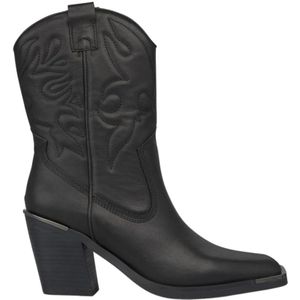 Alma EN Pena, Schoenen, Dames, Zwart, 41 EU, Leer, Square Toe Cowboy Boot