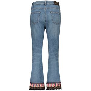 Etro, Jeans, Dames, Blauw, W27, Katoen, Geborduurde Raffelzoom Jeans