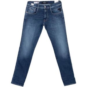 Replay, Jeans, Heren, Blauw, W28 L32, Katoen, Hyperflex Hergebruikte Jeans