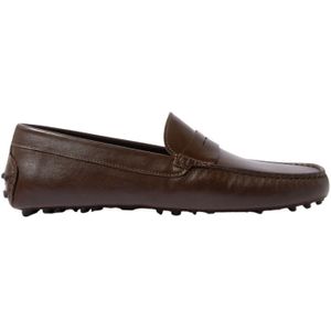 Scarosso, Michael Loafers - Handgemaakte Italiaanse rijdschoenen Bruin, Heren, Maat:42 1/2 EU