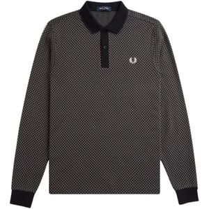 Fred Perry, Polo Shirts Zwart, Heren, Maat:S