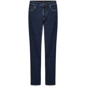 Hand Picked, Jeans, Heren, Blauw, W40, Katoen, Slim Fit Blauwe Jeans