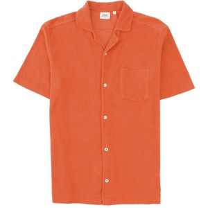 Hartford, Overhemden, Heren, Oranje, L, Spons Heren Korte Mouw Shirt