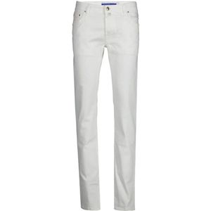 Jacob Cohën, Jeans, Heren, Wit, W33, Moderne Slim Fit Jeans