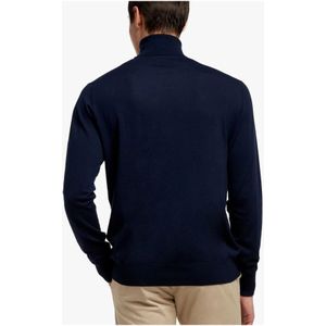 Brooks Brothers, Truien, Heren, Blauw, XL, Wol, Merino wollen trui met turtleneck