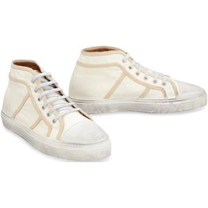 Dolce & Gabbana, Schoenen, Heren, Beige, 43 1/2 EU, Mid-Top Sneakers Stijlvol Comfortabel Casual