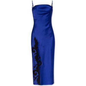 Versace, Mouwloze jurk Blauw, Dames, Maat:S