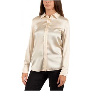 Max Mara, Blouses & Shirts, Dames, Beige, 2Xs, Dames Overhemd Stijlvol Ontwerp