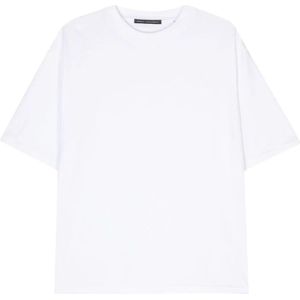 Daniele Alessandrini, Tops, Heren, Wit, S, Katoen, Witte Sweaters met Logo Print