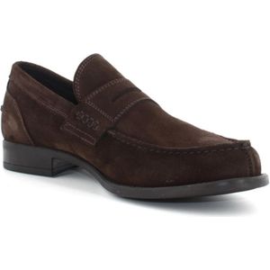 Antica Cuoieria, Schoenen, Heren, Bruin, 41 EU, Leer, M18 Loafers van Nubuck Leer