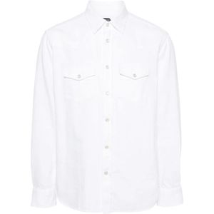 Tom Ford, Overhemden, Heren, Wit, XL, Katoen, Formal Shirts