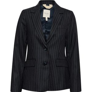 Part Two, Jassen, Dames, Blauw, 3Xl, Donkerblauwe Pinstripe Blazer