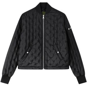 add, Jassen, Dames, Zwart, S, Nylon, Omlaag Korte Bomber