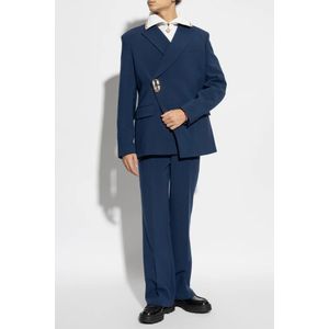 Casablanca, Broeken, Heren, Blauw, M, Wol, Wollen broek