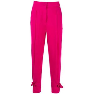 Liu Jo, Broeken, Dames, Paars, S, Polyester, Elegante Winterbroek Fuchsia/Violet