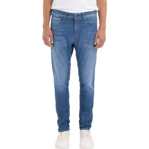 Replay, Jeans, Heren, Blauw, W38, Katoen, Slim-fit Jeans