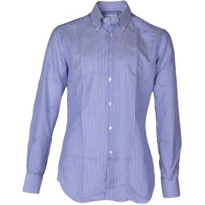 Xacus, Overhemden, Heren, Blauw, 2Xl, Katoen, Heren Linnen en Katoenen Overhemd. Tailored Fit. Gemaakt in Italië.
