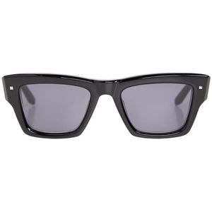 Valentino, Geëmbosseerde zonnebril Zwart, unisex, Maat:ONE Size