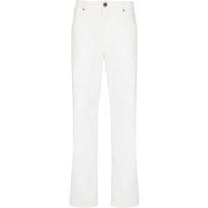 Balmain, Jeans, Heren, Wit, W33, Denim, Witte denim jeans