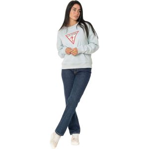 Guess, Sweatshirts & Hoodies, Dames, Blauw, S, Katoen, Crewneck Sweatshirt