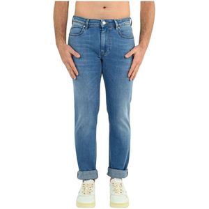 Re-Hash, Jeans, Heren, Blauw, W31, Katoen, Slim Fit Katoenen Broek