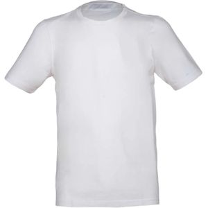 Gran Sasso, Tops, Heren, Wit, XL, Katoen, Vintage wit katoenen T-shirt met zijopeningen