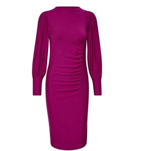 Gestuz, Kleedjes, Dames, Roze, S, Elegante Gedrapeerde Mouw Jurk