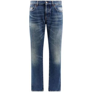 Saint Laurent, Jeans, Heren, Blauw, W31, Katoen, Slim-fit Jeans