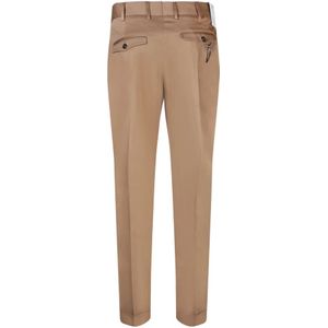 PT Torino, Broeken, Heren, Beige, M, Katoen, Beige Katoenen Straight Leg Broek