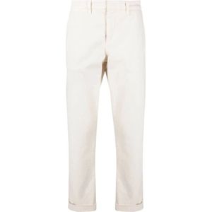 Fay, Broeken, Heren, Wit, W33, Capri Broek in Licht Beige