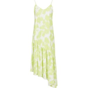 Armani Exchange, Mouwloze Asymmetrische Jurk met Verstelbare Bandjes Groen, Dames, Maat:2XS